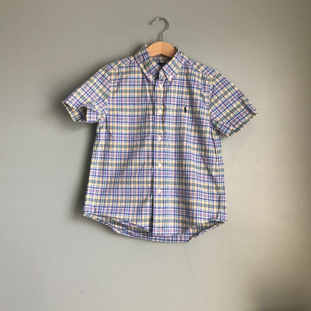 Ralph Lauren Boy Plaid Shirt Size 7